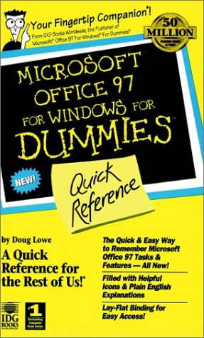 Imagen de archivo de Microsoft Office 97 for Windows for Dummies Quick Reference a la venta por BookHolders