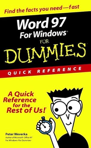 Beispielbild fr Word 97 for Windows for Dummies: Quick Reference zum Verkauf von Half Price Books Inc.