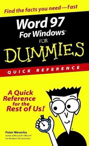 Stock image for Word 97 for Windows for Dummies: Quick Reference for sale by Half Price Books Inc.