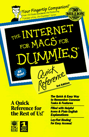 Imagen de archivo de The Internet for Macs for Dummies Quick Reference a la venta por HPB-Red