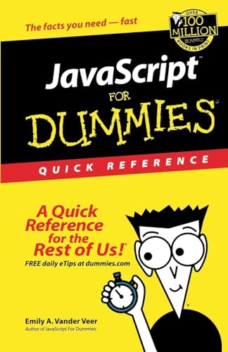 JavaScript For Dummies Quick Reference (9780764501128) by Vander Veer, Emily A.