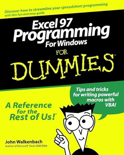 Imagen de archivo de Excel 97 Programming for Windows for Dummies (For Dummies (Computers)) a la venta por medimops