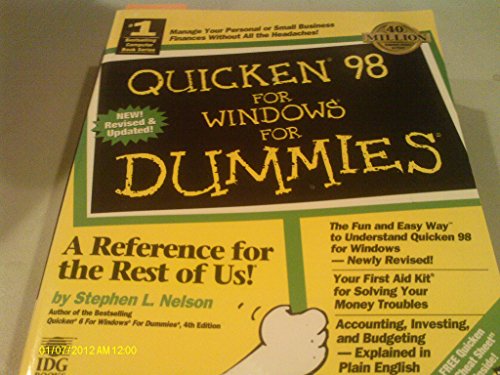 Imagen de archivo de Quicken 98 for Windows for Dummies a la venta por The Yard Sale Store