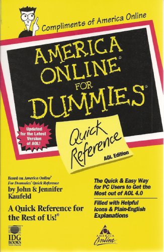 Stock image for America Online for Dummies : Quick Reference for sale by Better World Books