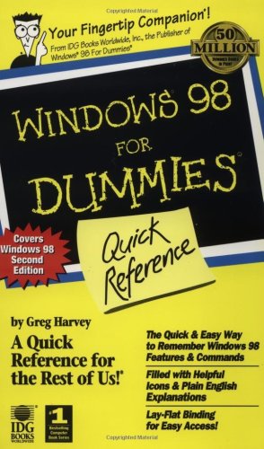 Stock image for Windows 98 for Dummies : Quick Reference for sale by Better World Books