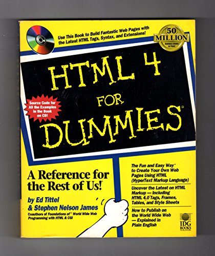 Beispielbild fr Html 4 for Dummies zum Verkauf von Wonder Book