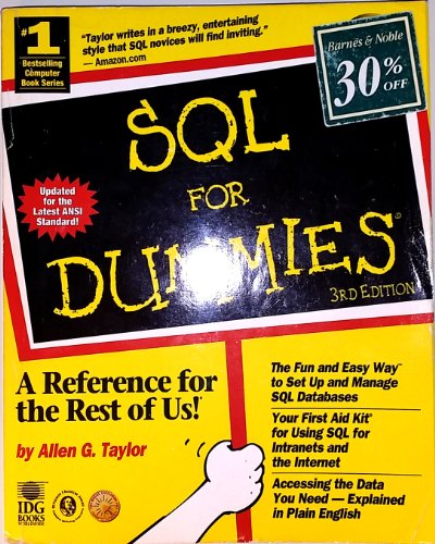 Imagen de archivo de SQL for Dummies a la venta por Better World Books