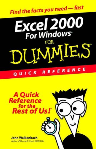 Imagen de archivo de Excel 2000 for Windows for Dummies® a la venta por Better World Books: West