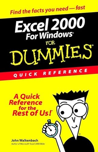 Excel 2000 for Windows For Dummies Quick Reference (9780764504471) by Walkenbach, John