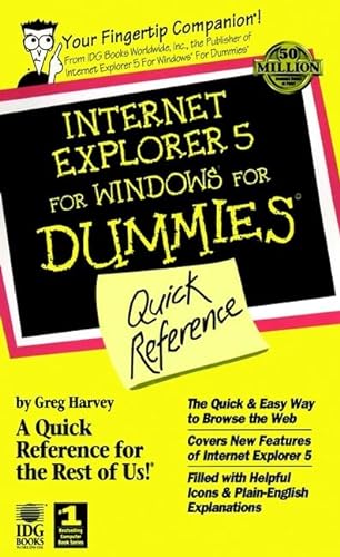 9780764504563: Internet Explorer 5 for Windows for Dummies: Quick Reference