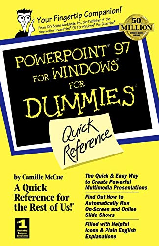 Imagen de archivo de PowerPoint 97 For Windows For Dummies Quick Reference a la venta por WorldofBooks