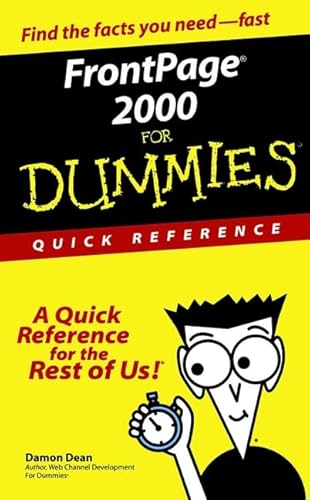 FrontPage 2000 For Dummies Quick Reference (9780764504990) by Dean, Damon