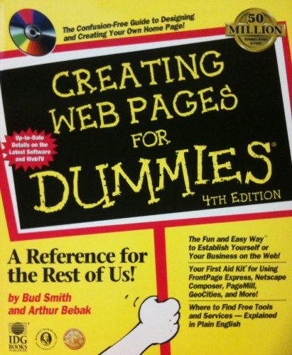 Beispielbild fr Creating Web Pages For Dummies Smith, Bud E. and Bebak, Arthur zum Verkauf von tomsshop.eu