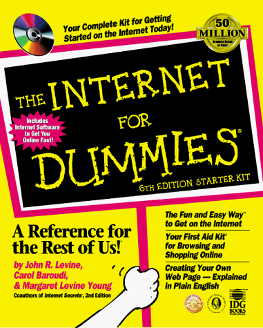 Stock image for The Internet For Dummies (INTERNET FOR DUMMIES (STARTER KIT)) for sale by Wonder Book