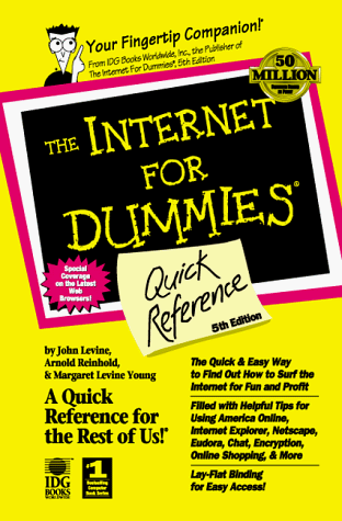 Imagen de archivo de The Internet for Dummies: Quick Reference a la venta por SecondSale