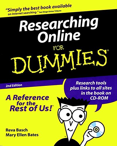 Beispielbild fr Researching Online for Dummies zum Verkauf von Better World Books