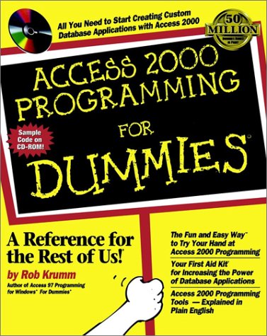 9780764505652: Access 2000 Programming For Dummies