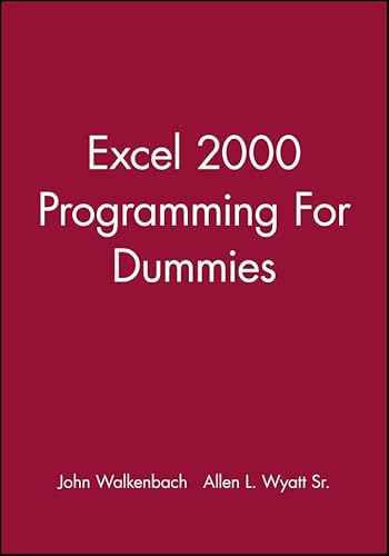 Excel 2000 Programming For Dummies (9780764505669) by Walkenbach, John; Wyatt Sr., Allen L.