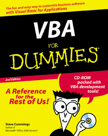 Imagen de archivo de VBA For Dummies (For Dummies Series) a la venta por Wonder Book