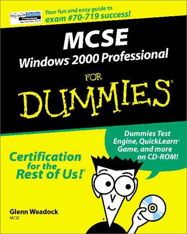 Stock image for MCSE Windows 2000 Professional For Dummies for sale by HPB Inc.