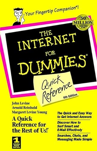 Imagen de archivo de The Internet For Dummies: Quick Reference a la venta por More Than Words