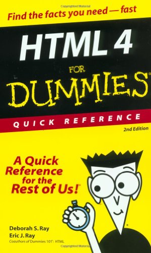 Imagen de archivo de HTML 4 For Dummies: Quick Reference a la venta por Wonder Book