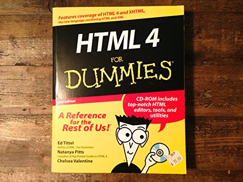 Stock image for HTML 4 for Dummies for sale by Better World Books