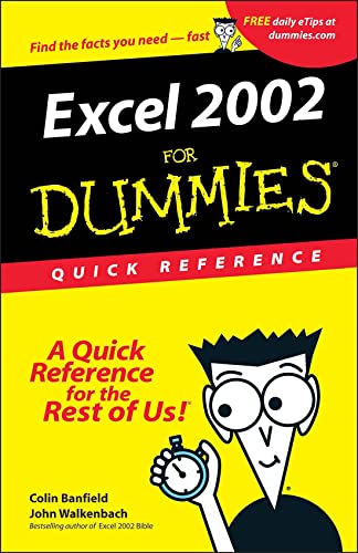 Imagen de archivo de Excel 2002 for Dummies Quick Reference a la venta por ThriftBooks-Dallas