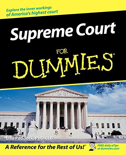 Imagen de archivo de Supreme Court for Dummies a la venta por Blackwell's