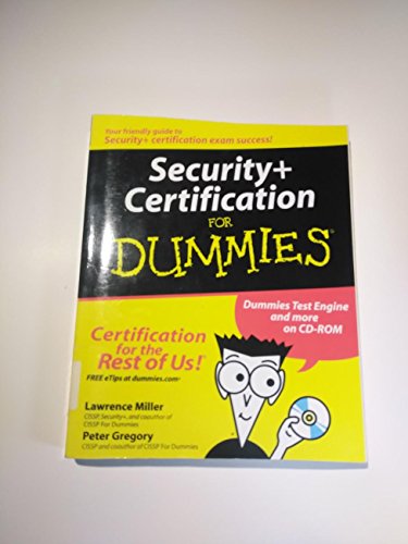 Imagen de archivo de Security+ Certification For Dummies (For Dummies (Computers)) a la venta por HPB-Ruby