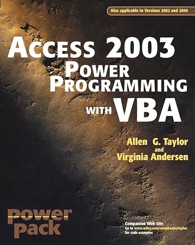 Beispielbild fr Access2003 Power Programming with VBA zum Verkauf von Better World Books