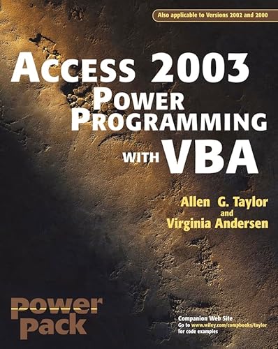 Imagen de archivo de Access2003 Power Programming with VBA a la venta por Better World Books