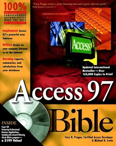 Stock-Bild f�r Access 97 Bible, w. CD-ROM: CD-ROM incl. tools, all examples from the book plus 2 bonus chapters