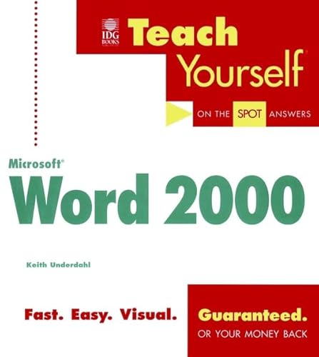 Imagen de archivo de Teach Yourself Microsoft Word 2000 a la venta por More Than Words