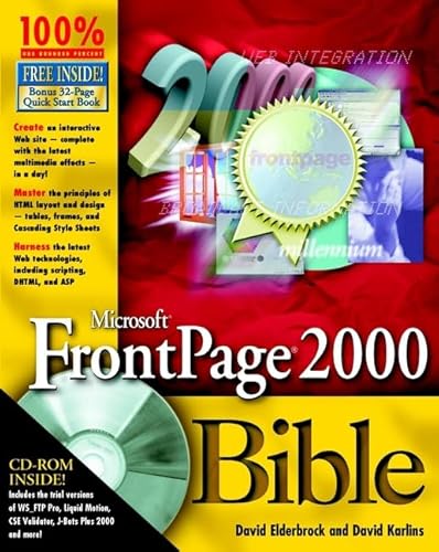 Stock image for Microsoft FrontPage 2000 Bible for sale by Better World Books: West