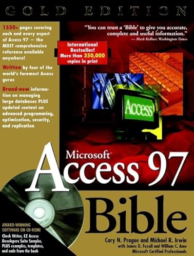 Stock image for Microsoft Access 97 Bible [With CDROM] for sale by ThriftBooks-Dallas