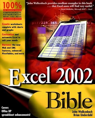 Imagen de archivo de Excel 2002 Bible a la venta por Better World Books: West