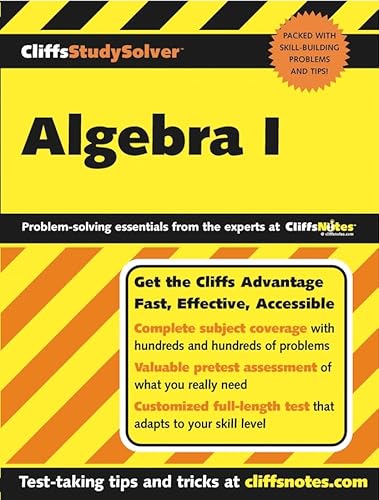 Beispielbild fr CliffsStudySolver Algebra I (Pt. I) zum Verkauf von Wonder Book
