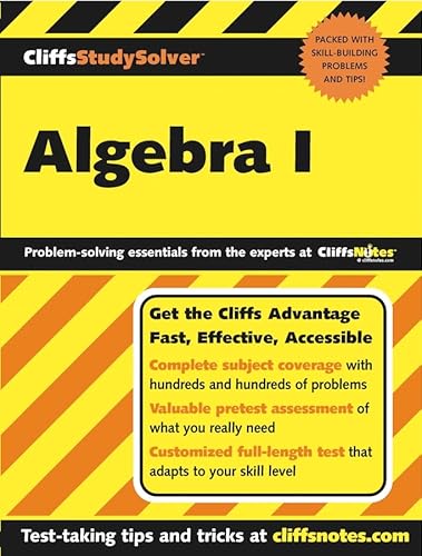 Imagen de archivo de CliffsStudySolver Algebra I (Pt. I) a la venta por Wonder Book