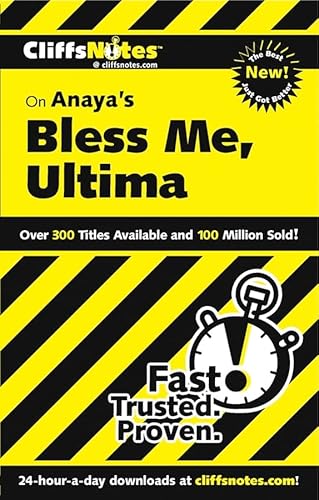 Stock image for Cliffsnotes Bless Me, Ultima (CLIFFSNOTES LITERATURE) for sale by Jenson Books Inc