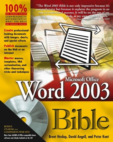 Imagen de archivo de Microsoft Office Word 2003 Bible a la venta por Irish Booksellers