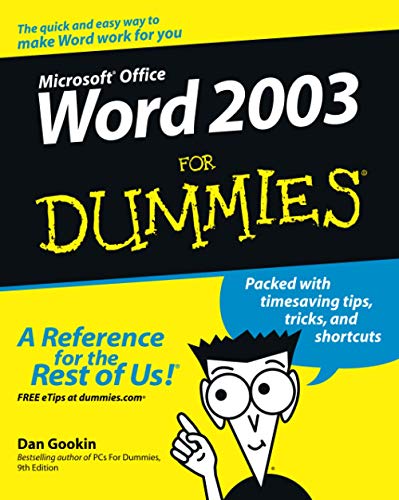 Beispielbild fr Word 2003 for Dummies zum Verkauf von Better World Books
