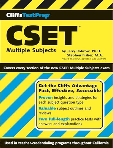 Stock image for CSET: Multiple Subjects (Cliffs Test Prep) for sale by HPB-Diamond