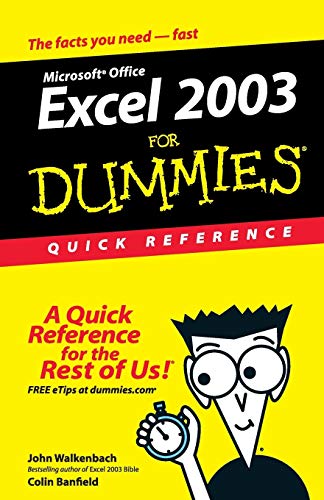 Imagen de archivo de Excel 2003for Dummies Quick Reference a la venta por Better World Books