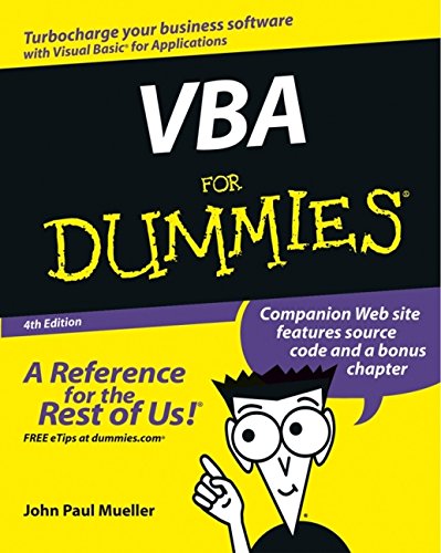 Beispielbild fr VBA For Dummies (For Dummies (Computer/Tech)) zum Verkauf von Wonder Book