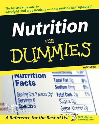 Beispielbild fr Nutrition for dummies zum Verkauf von Robinson Street Books, IOBA