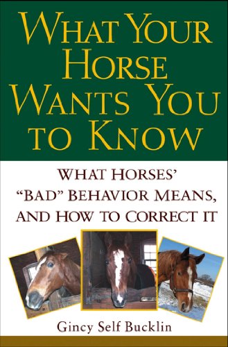 Beispielbild fr What Your Horse Wants You to Know: What Horses' "Bad" Behavior Means, and How to Correct It zum Verkauf von Wonder Book