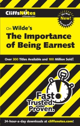 Beispielbild fr CliffsNotes Wilde's The Importance of Being Earnest (CLIFFSNOTES LITERATURE) zum Verkauf von Wonder Book