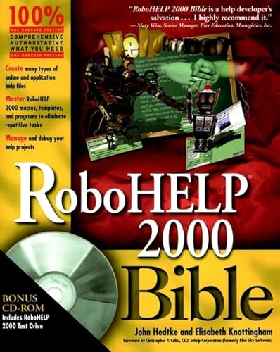 Beispielbild fr RoboHELP 2000 Bible (with CD-ROM) zum Verkauf von Wonder Book