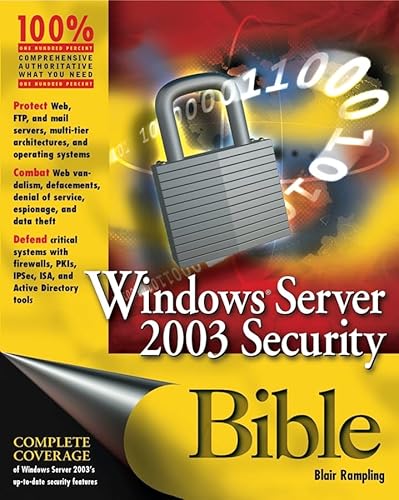 Beispielbild fr Windows Server 2003 Security Bible zum Verkauf von Better World Books